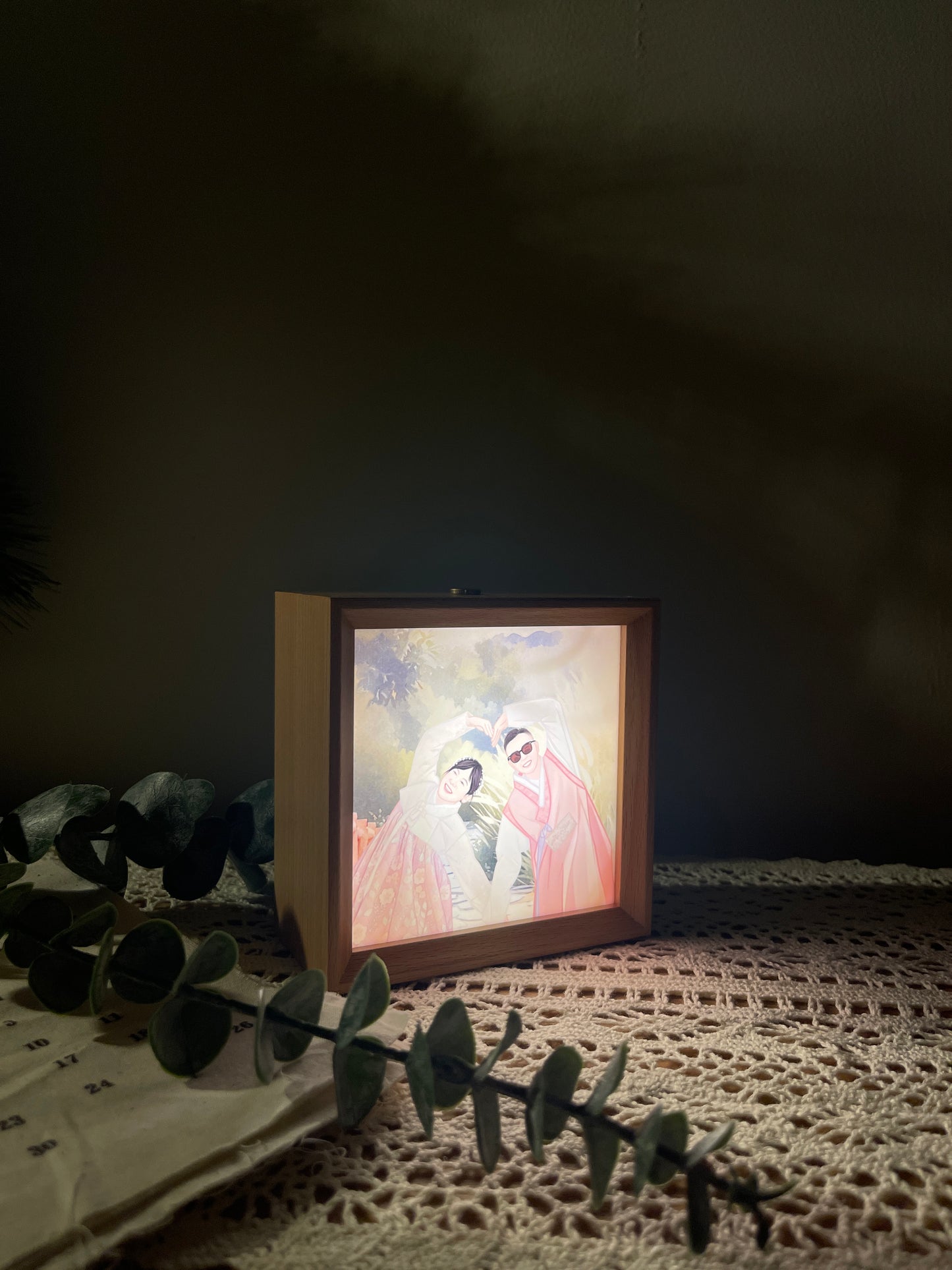人像畫相框小夜燈Message Gift box