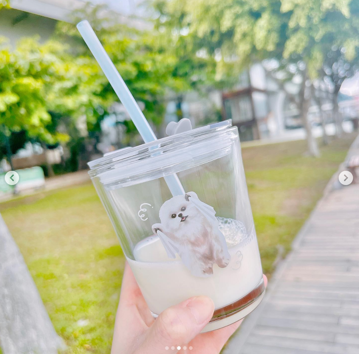 【毛孩幫忙擦玻璃系列】350ml 小玻璃杯子連蓋(送矽膠飲管)