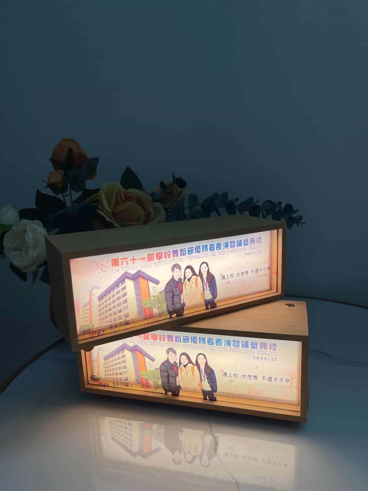 榮休/FAREWELL 人像畫藍牙speaker連無線充電小夜燈