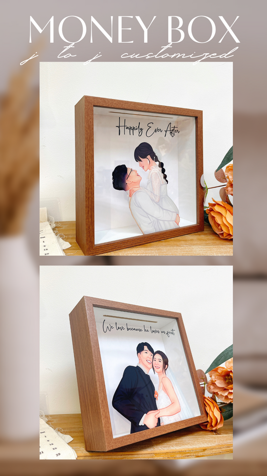 ✨客製人像畫回憶盒子/Money Box錢罌✨