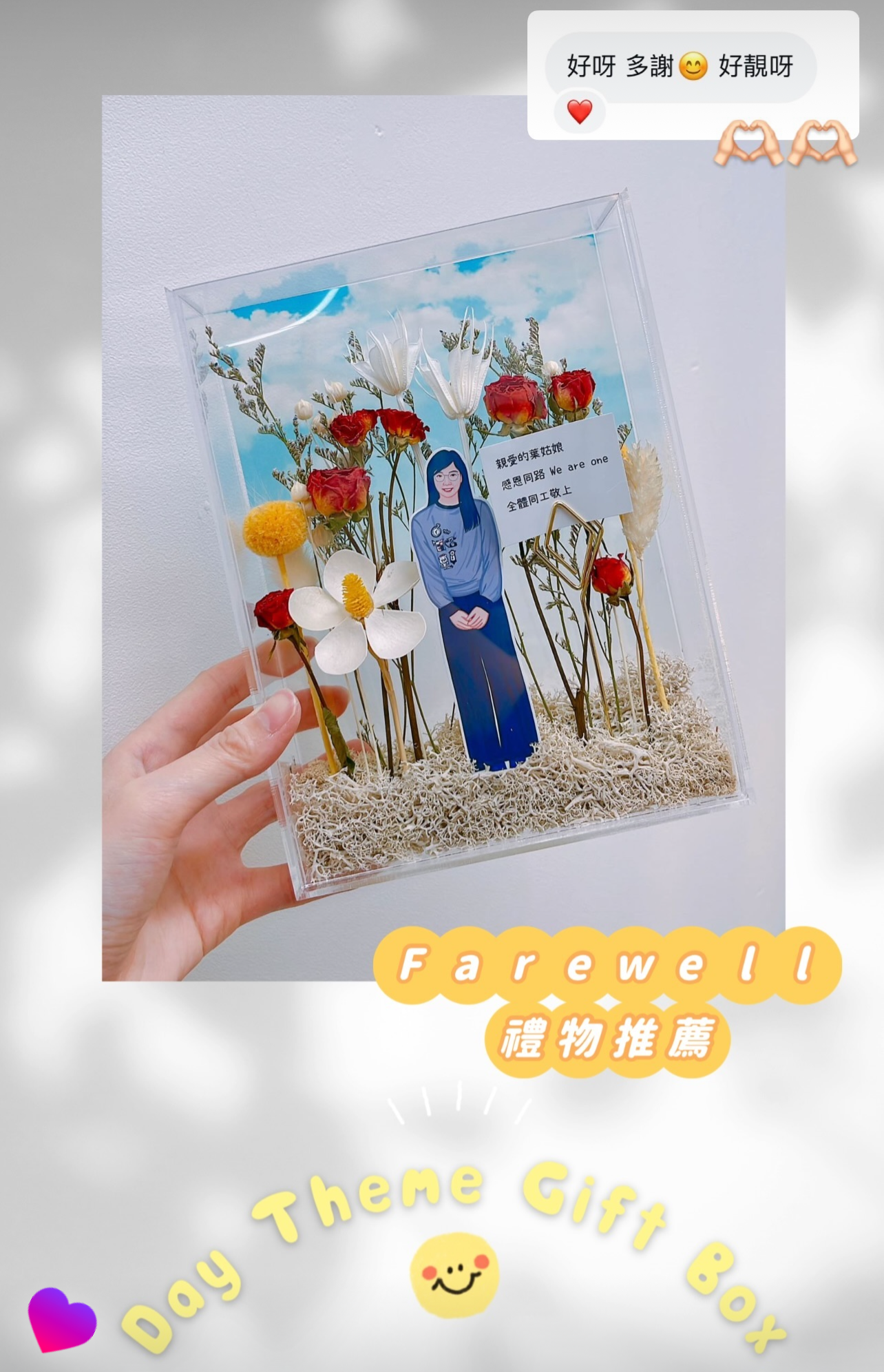 榮休/FAREWELL禮物-人像畫設計Day theme主題透明禮盒 Gift Box