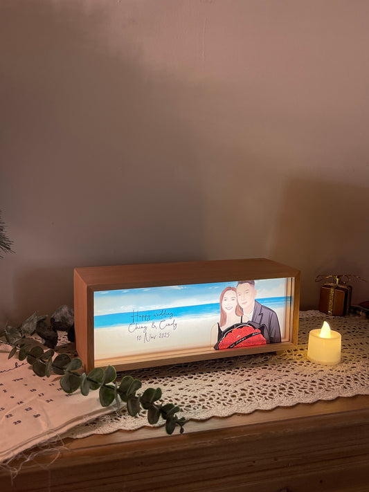 人像畫藍牙speaker連無線充電小夜燈