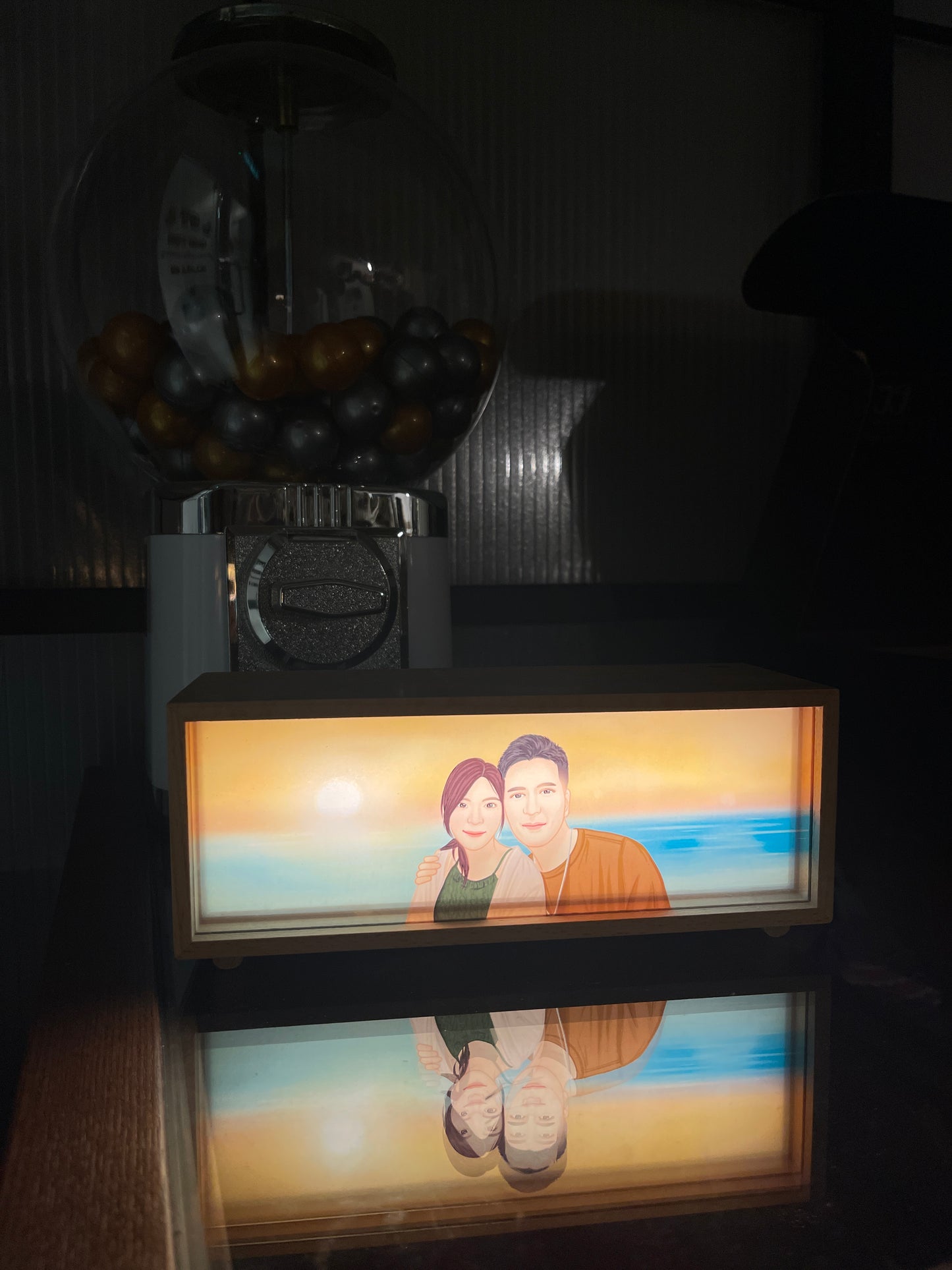 客製人像畫藍牙speaker連無線充電小夜燈