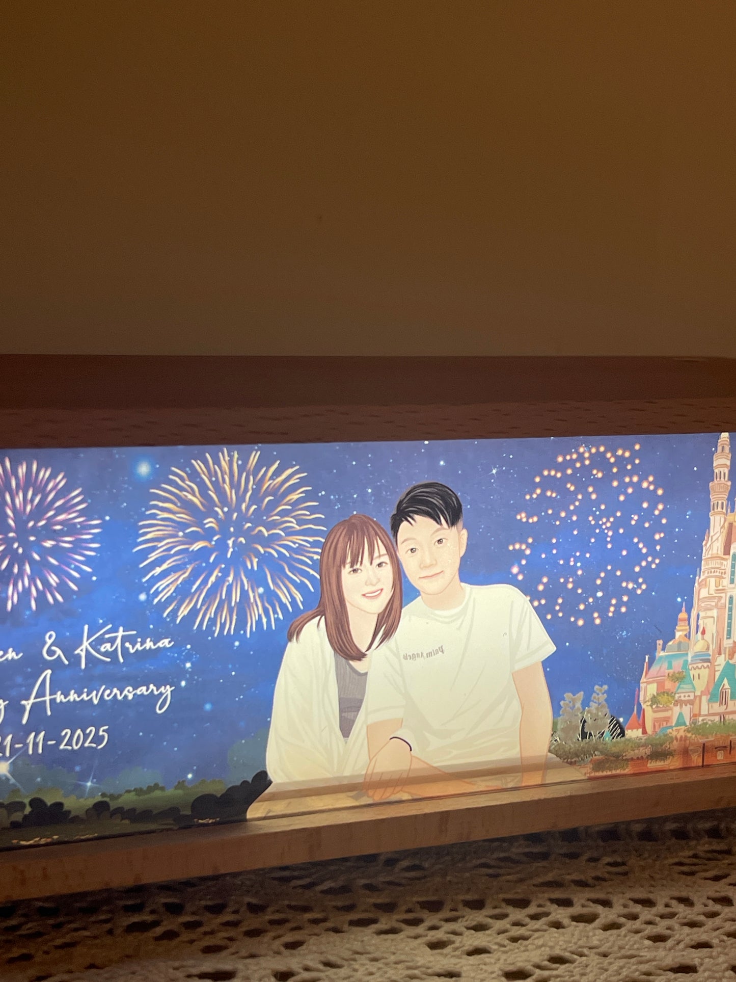 人像畫藍牙speaker連無線充電小夜燈