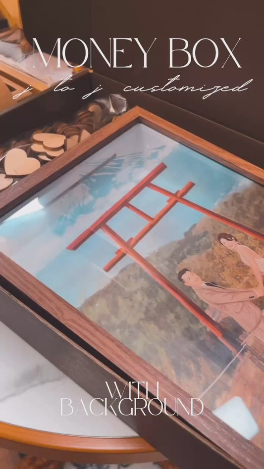 <半透明效果>人像畫回憶盒子/婚禮簽到盒子